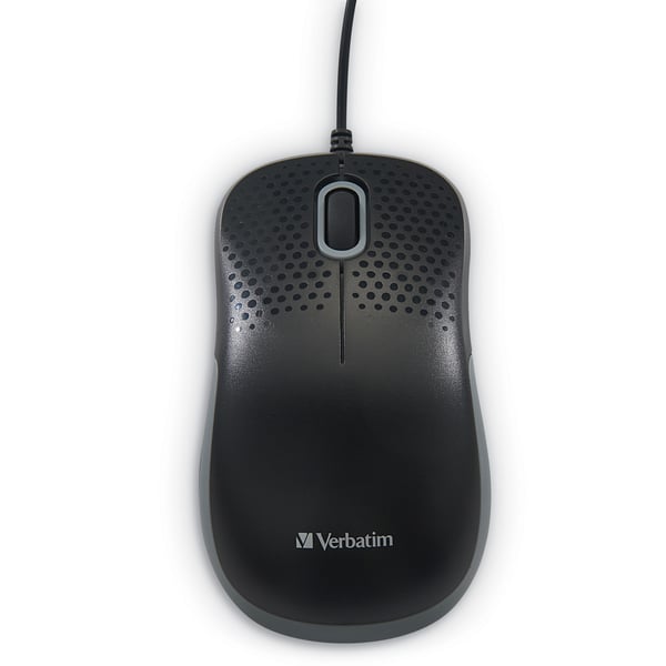Verbatim Silent Wired Mouse, Sort, med et stille klik