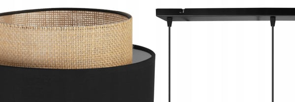 Hængende lampe, loftslysekrone, lampeskærm, boho juta