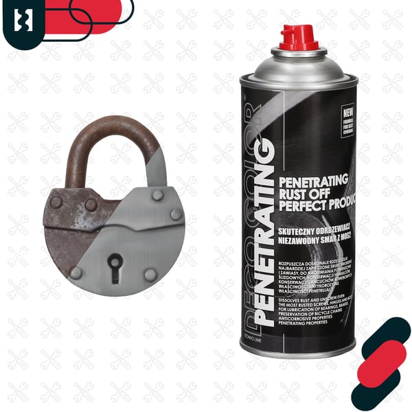 Rustfjernerspray Effektivt smøremiddel Penetrerende olie 400 ml
