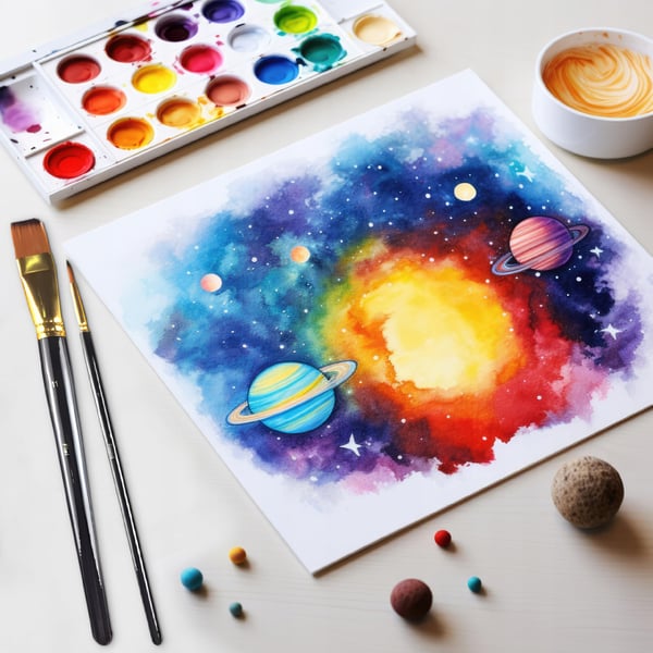 Artistiq Professional målningspenslar set med 7 penslar och etui