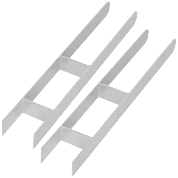 KOTARBAU® H-søjlebasis til indgydningsfæste Galvaniseret stålankere 90 mm 2-pak