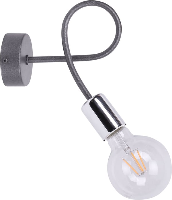 Moderne EDISON væglampe, forkromet LED-armatur