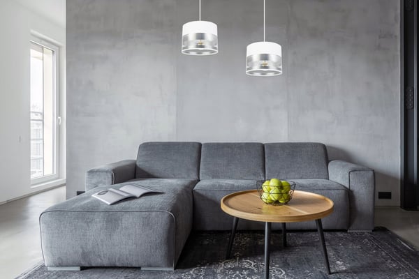 MODERNE LOFTHÆNGELAMPE MED KROM LED-LAMPESKÆRM
