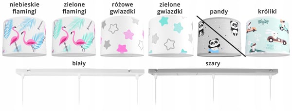 BØRNES HÆNGENDE LOFTSLAMPE LYKRONE LAMPESKÆRM