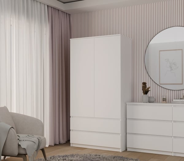 Malwa SS-90 hvid garderobe