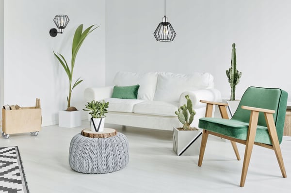 VÆGLAMPE, FIRKANTET LAMPE, METALLAMPE, TRÅD, LED