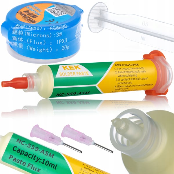 Rosfix Flux juotosaine ruiskussa NC-559-ASM+ juotospasta nestemäinen tina XG-30 16g