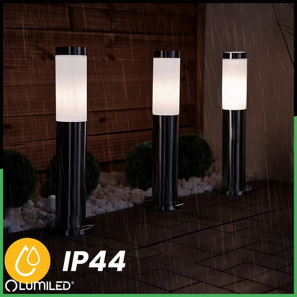 Utomhuslampa E27 INOX POST 45cm Lilium LUMILED