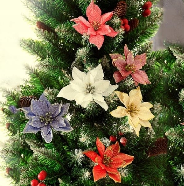 Betlehems stjärna till julgransblommor 6 st