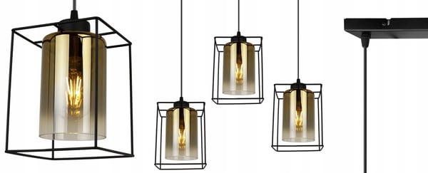 MODERNE ELEGANT HÆNGELAMPE MED GLASSKÆRM