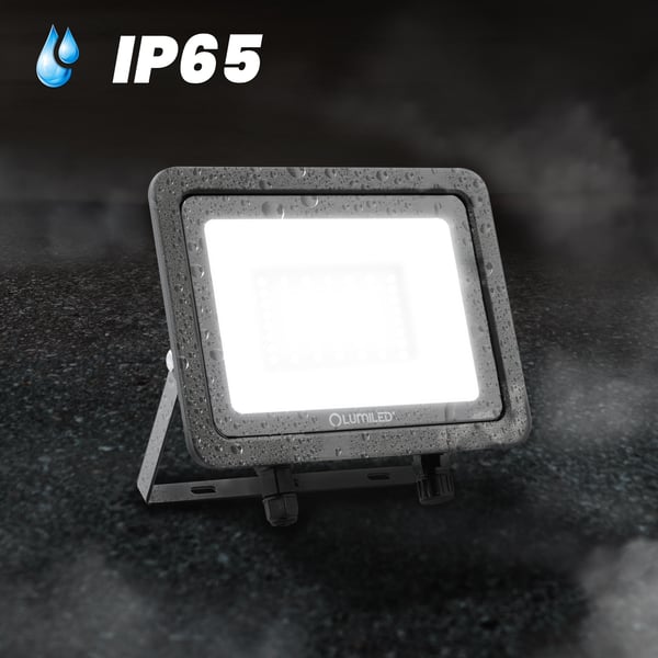 ZUME LED-strålkastare 10W 1100lm 4000K IP65 Svart Advanced Lighting-serien LUMILED