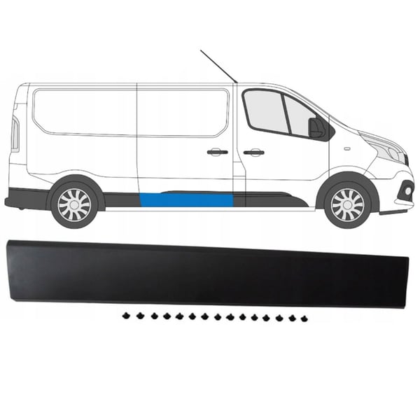Renault Trafic III 2014- oikeanpuoleinen liukuoven koristelista