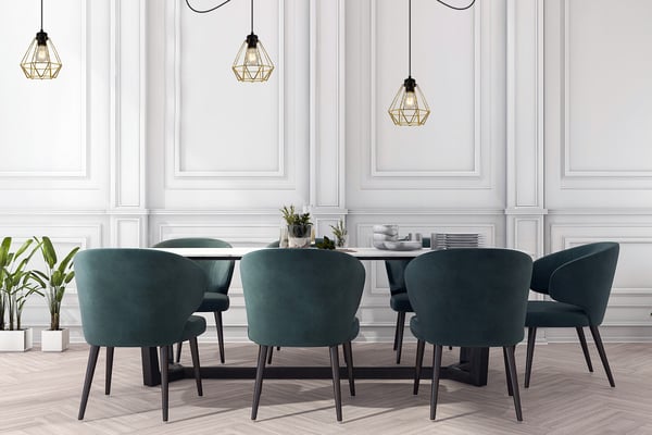 MODERNE ELEGANT HÆNGELAMPE I METAL MED LAMPESKÆRM