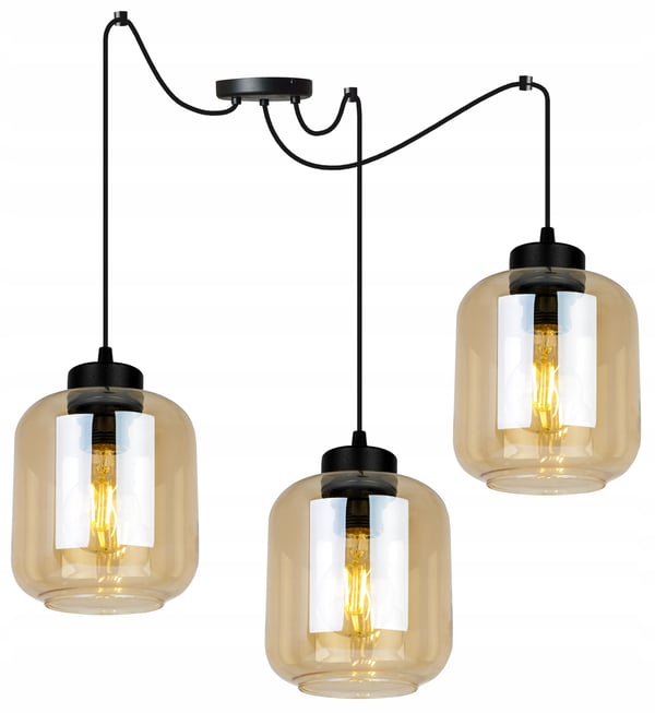 MODERNE ELEGANT HÆNGELAMPE MED GLASSKÆRM