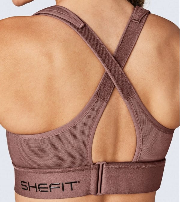 Shefit Sports-BH Stærk Støtte Justerbar Dusty Pink 6XL