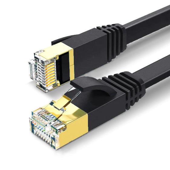 Netværkskabel LAN Ethernet flad SFTP CAT7 5m sort