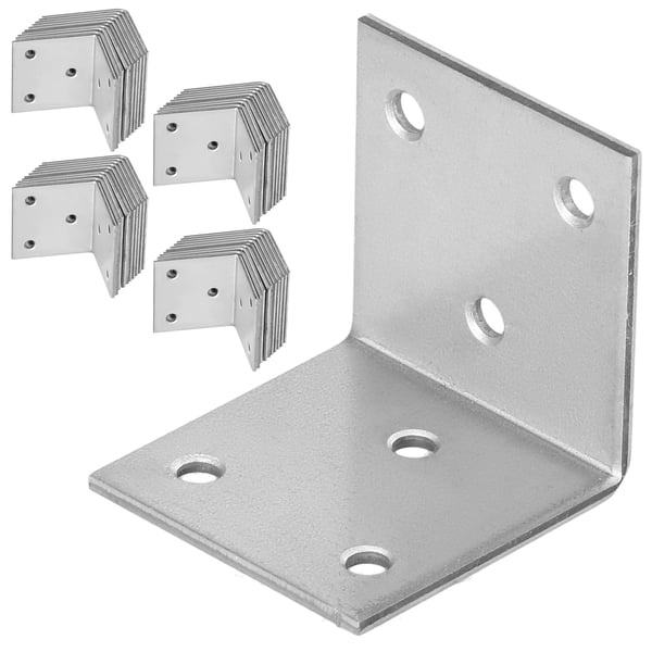 Kotarbau® Kirvesmiehen kulmaliitin ruostumatonta terästä sinkittyä 40 x 40 x 40 mm 50 kpl:n sarja