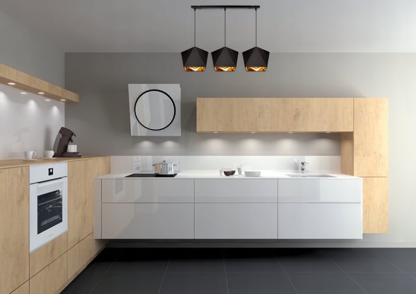 Diamantgylden LED-loftlampe i midten