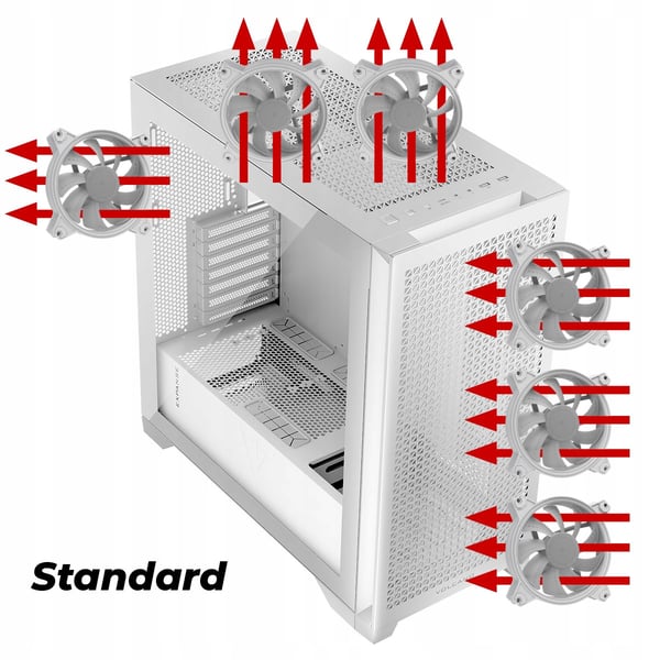 Modecom Volcano APEX 140 ARGB Blæser hvid