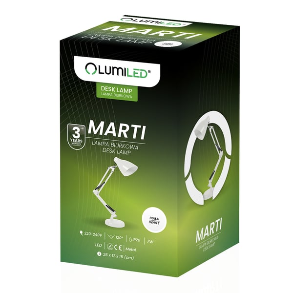 Pöytälamppu LED 7W CCT himmennettävä Marti valkoinen Lumiled