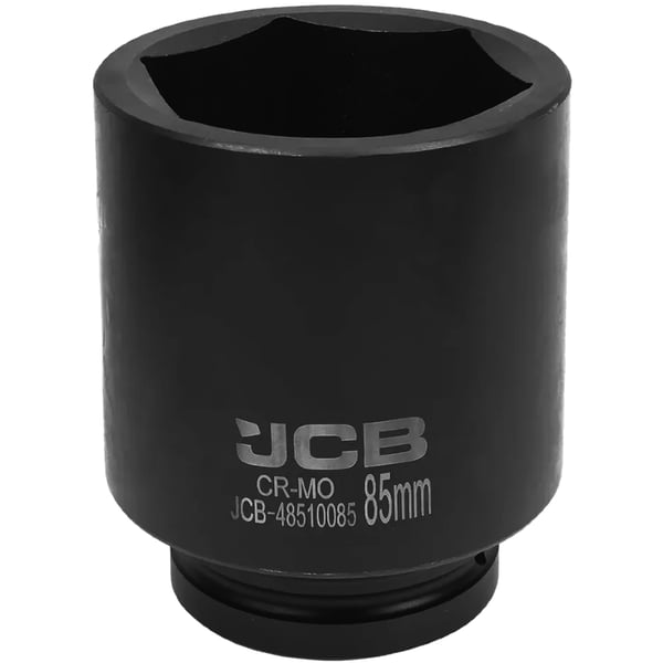 JCB Dyb Slagtopnøgle 1" 85 mm 6-punkts Cr-Mo Topnøgle