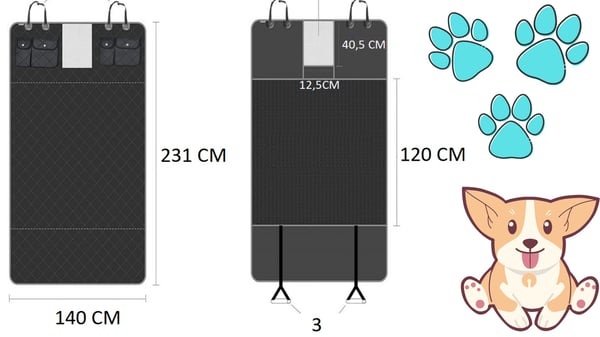 Beskyttelsesmatte til bagagerum XL