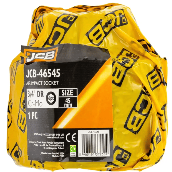 JCB Slagtopnøgle 3/4" 45 mm 6-punkts Cr-Mo topnøgle