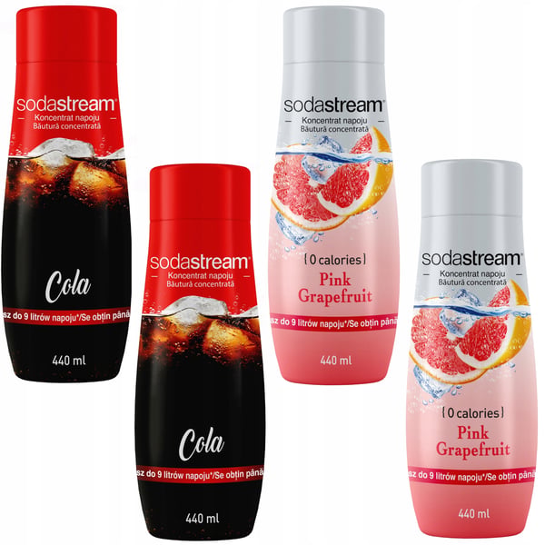 4 SodaStream-tiivisteen setti, 2 kpl (kola+greippi)