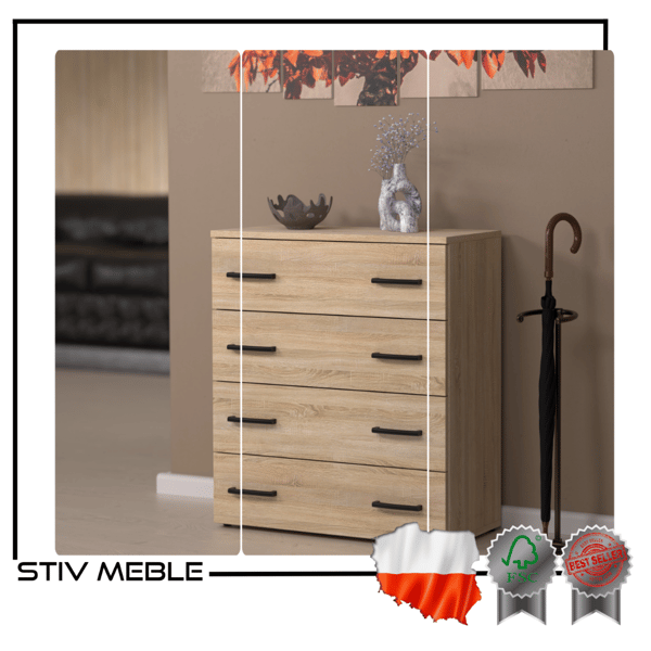 KENKÄKAAPPI SONOMA OAK 71x82.9x35 4 HYLLYLTÄ ILMAN ISTUIMEN