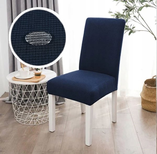Tummansininen tuolinpäällinen, paksu, joustava