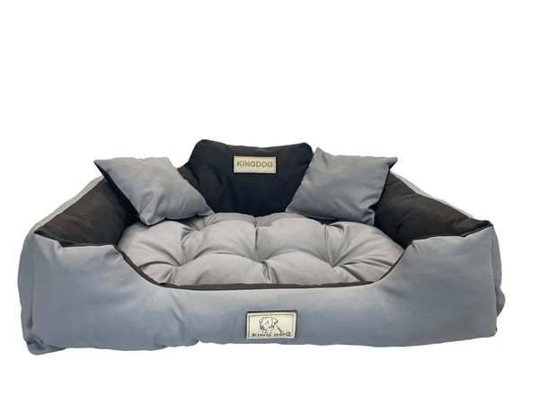 Koiranpeti KINGDOG 130x105 cm personoitu vedenpitävä tummanharmaa