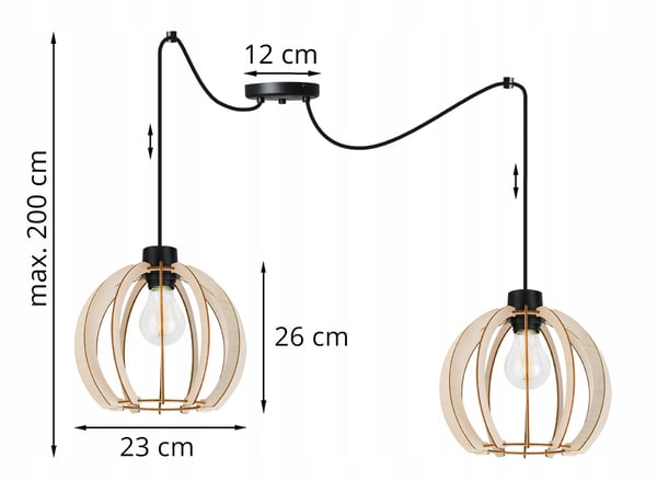 MODERNI PUINEN LED-KATTOVALAISIN