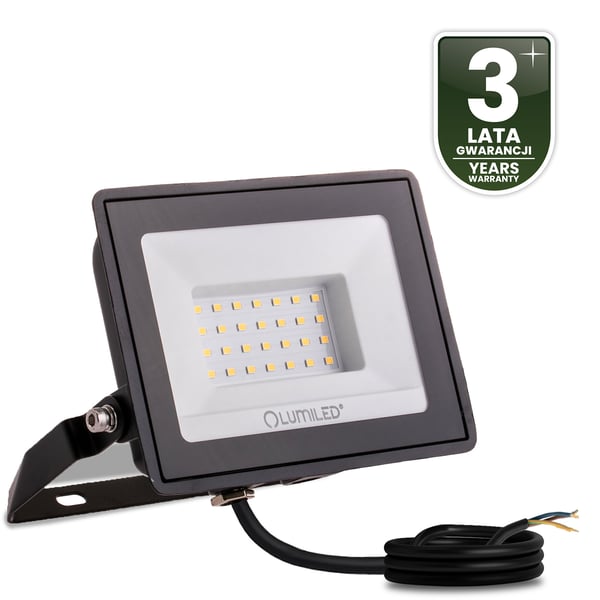LED-valonheitin ZUNA2 30W 2700lm 6500K IP65 musta LUMILED