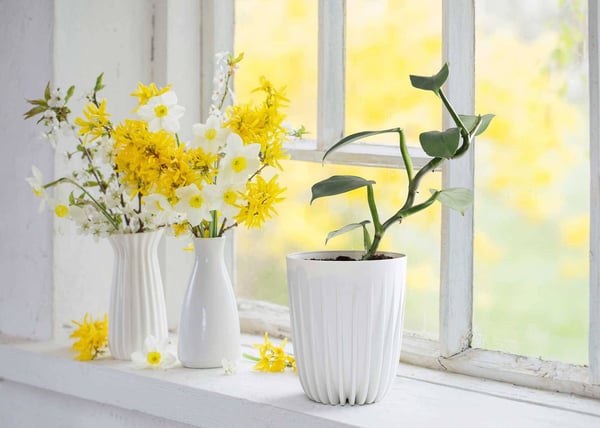 Avskalad ECO Recycling blomkruka vit