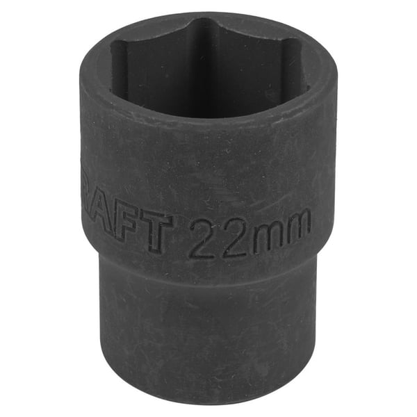 22 mm 1/2" kort 6-kant topnøgle