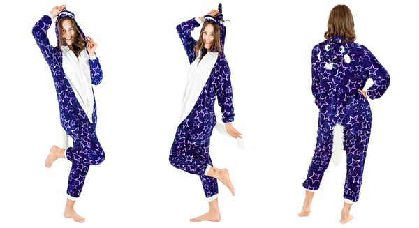 Herre varm pyjamasdragt til voksne vinter sjovt kostume m Pentagram Pegasus Onesie kostume - M
