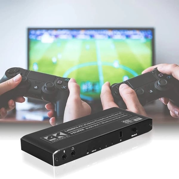 VIDEON TALLENNUS HDMI 2.0 -KAAPPARI 3x1 SUORATOISTOLLE 3 NÄYTTÖÄ - 1 NÄYTÖN USB-KORTTI