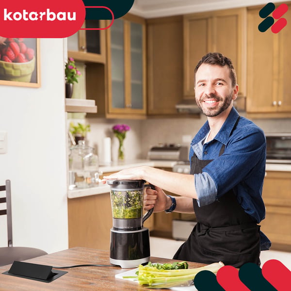 KOTARBAU® Indbygning bænkuttag Kombibox 2 udtag 230V + USB A+C