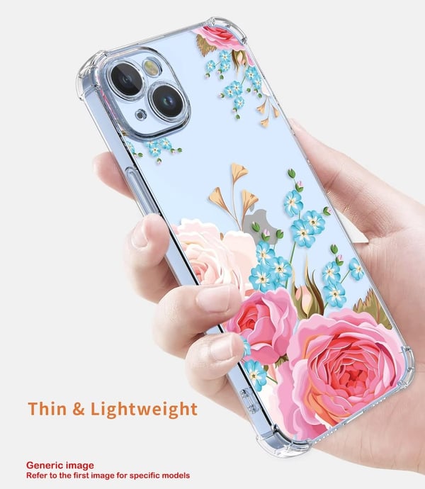 Etui til Xiaomi 13 Pro gennemsigtigt farverige blomster pink blå