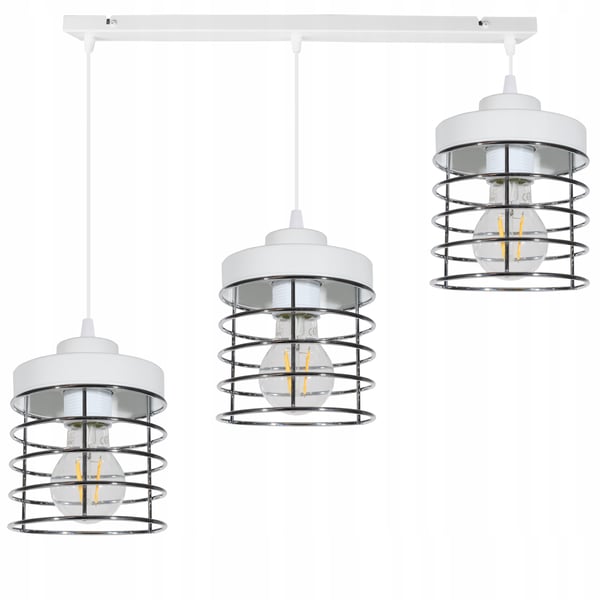 LED-lofthængelampe med forkromet tråd