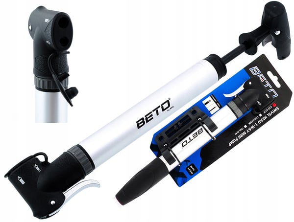 BETO 012T cykelpumpe FV/FV/AV fleksibel mundstykke