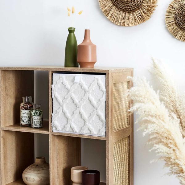 Boho-kuutiomainen taittuva tekstiilirasia