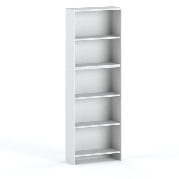 Hvid kontorbogreol 60 CM 5 hylder Loft legetøjshylde