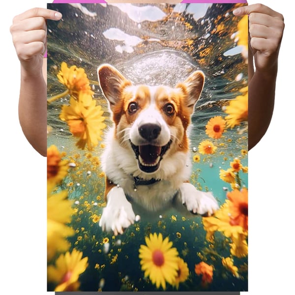 Ob_L_192 diamantmålning 30x40 - djur, hund