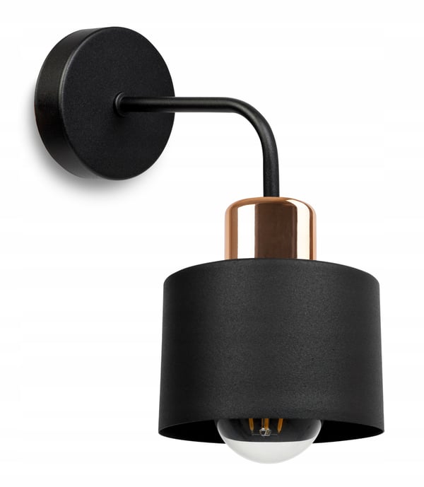 UNIK VÆGLAMPE MED ELEGANT METALSKÆRM