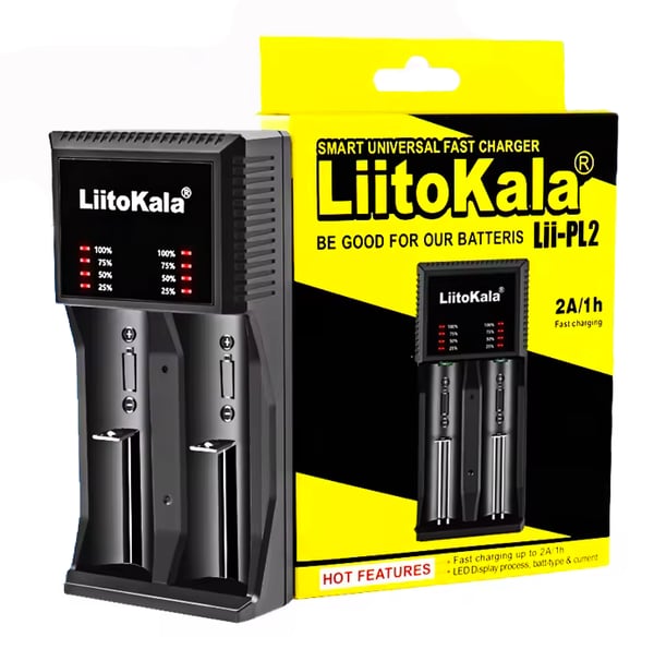 Universel lader til genopladelige batterier AAA 18650 LiitoKala Lii-PL2