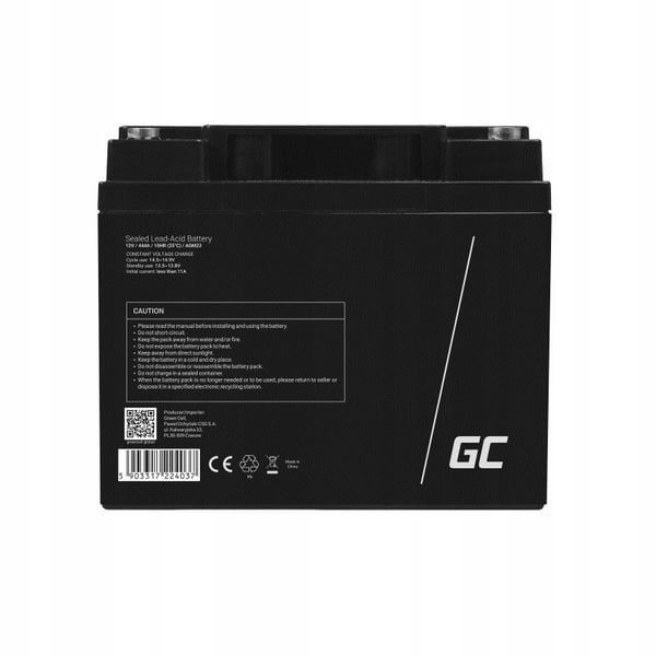 GREEN CELL akumulator żelowy AGM23 12V 44Ah