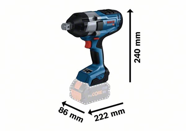 Sladdlös slagnyckel 3/4'' GDS 18V-1050H 2*5.0AH - B 6019J8522
