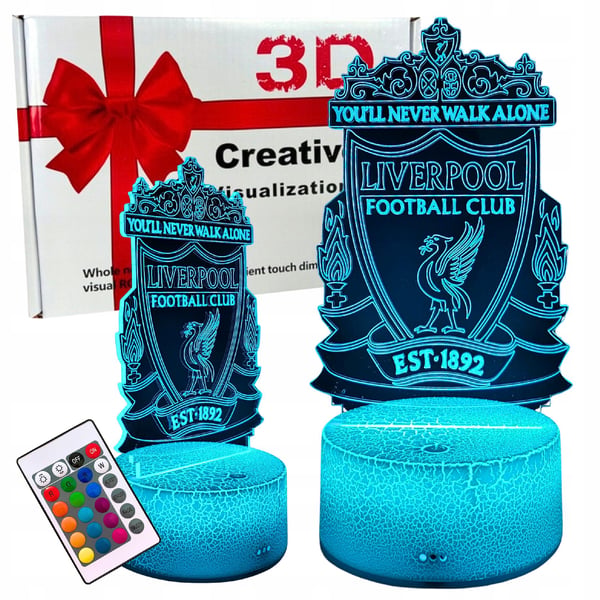 Liverpool FC Anfield 16 LED 3D Barnbordsnattlampa + Fjärrkontroll