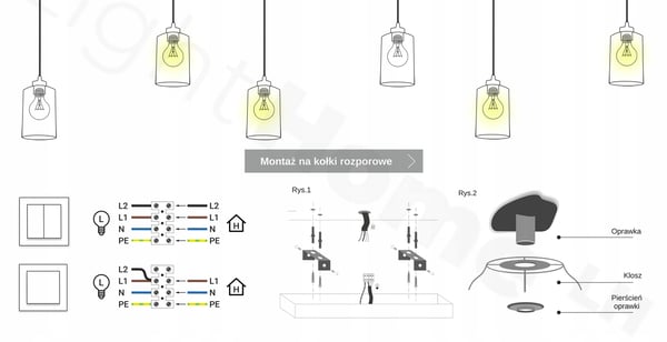 HÄNGANDE LAMPBUR ELEGANT GLASKULA HONUNG